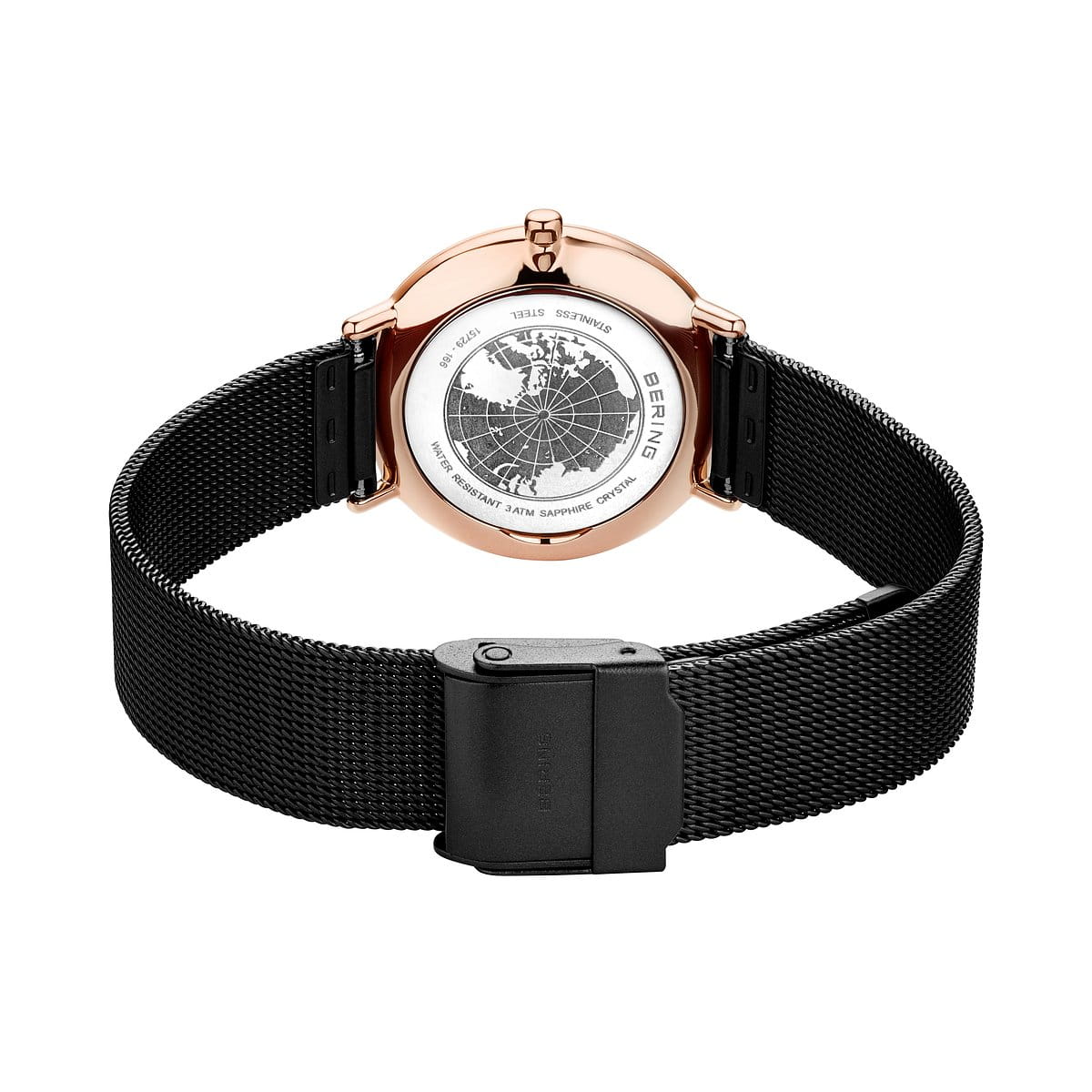 Bering Analog Black & Milanese Women's Watch 15729 166