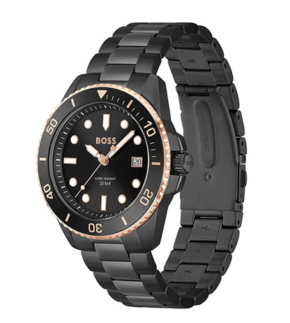Hugo Boss Analog Black & Stainless Steel Men's Watch 1514013