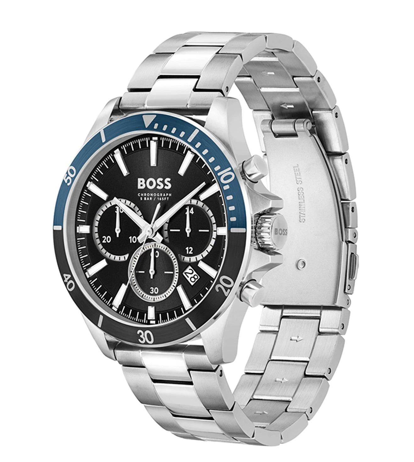Hugo Boss Analog Black & Stainless Steel Men's Watch 1514101