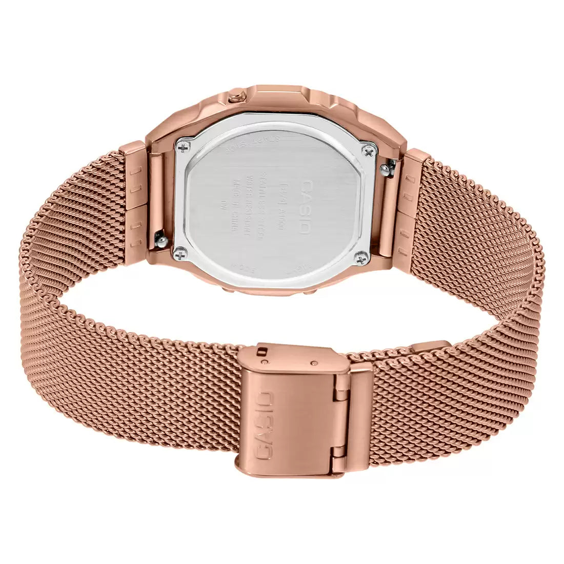 Casio Digital Rose Gold & Stainless Steel Unisex Watch D196