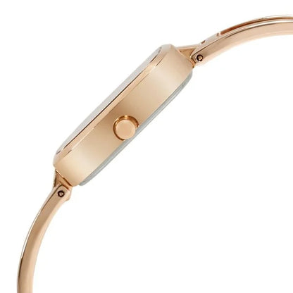 Raga Viva Grey Dial Analog with Date Rose Gold Metal Strap watch for Women
