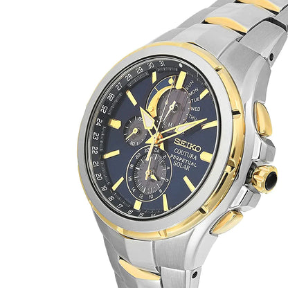 Seiko Analog Black & Stainless Steel Men's Watch SSC798P1