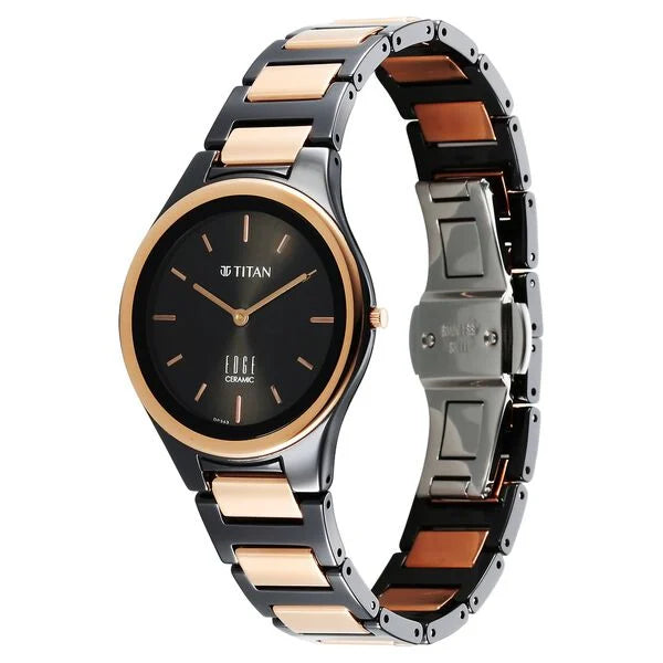 Analog Black & Ceramic Women' 2653KC05