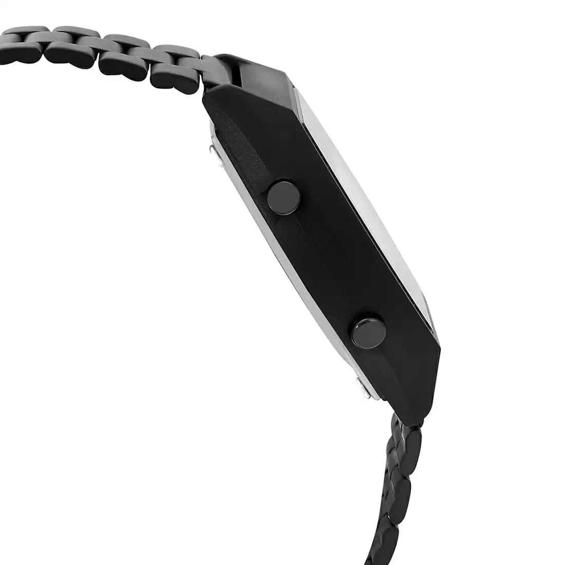 Casio Digital Black & Stainless Steel Unisex Watch D180