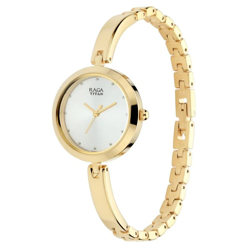 Raga Viva Silver Dial Women Watch With Metal Strap NR2606YM04
