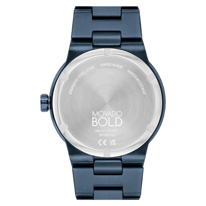 Movado Analog Blue & Stainless Steel Men's Watch 3600852