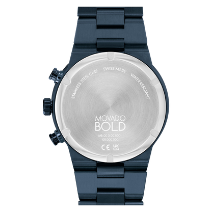 Movado Analog Blue & Stainless Steel Men's Watch 3600859