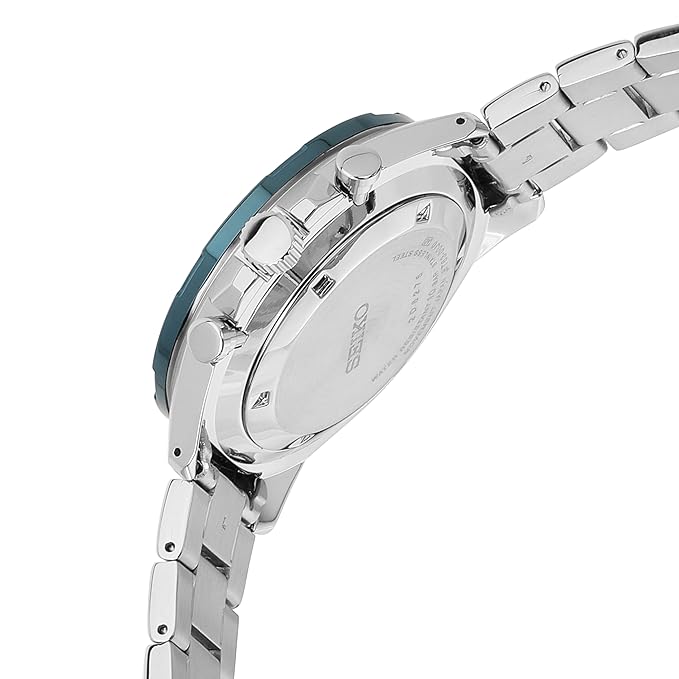 Seiko Analog Black & Stainless Steel Men's Watch SSB345P1