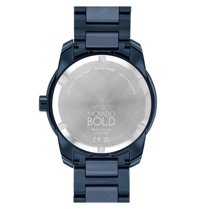 Movado Analog Blue & Stainless Steel Men's Watch 3600862