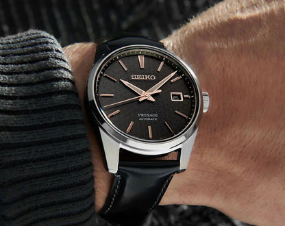 Seiko Analog Black & Leather Men's Watch SPB231J1