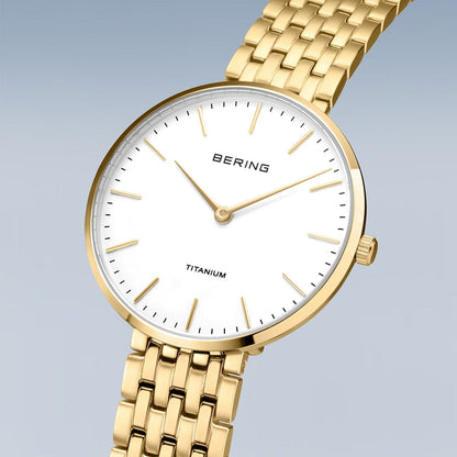 Bering White Analogue Women Watch