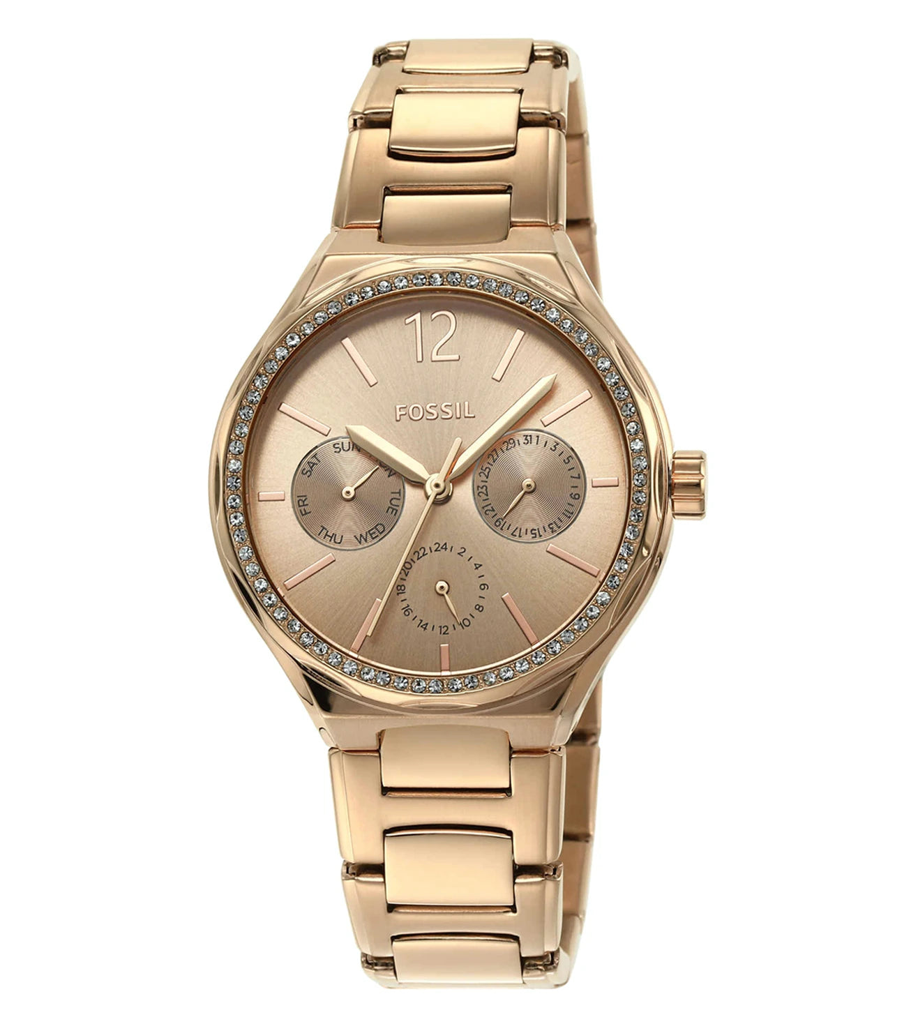 FOSSIL  Rose Gold & Stainless Steel Women's Watch BQ3721