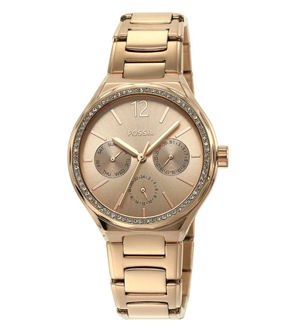 FOSSIL  Rose Gold & Stainless Steel Women's Watch BQ3721