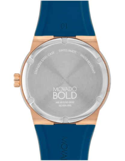 Movado Analog Blue & Silicone Men's Watch 3601140