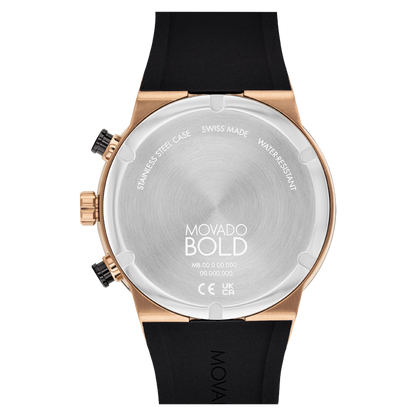Movado Analog Rose Gold & Silicone Men's Watch 3600854
