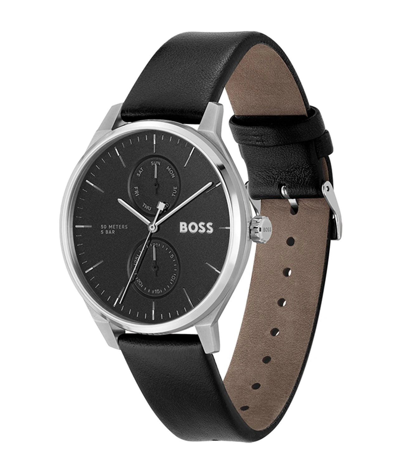 Hugo Boss Analog Black & Leather Men's Watch 1514102