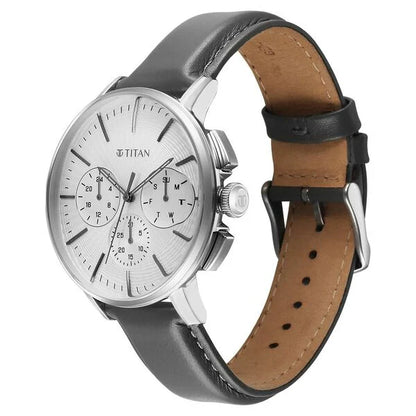 Multifunction Silver & Leather Men' 90200SL01