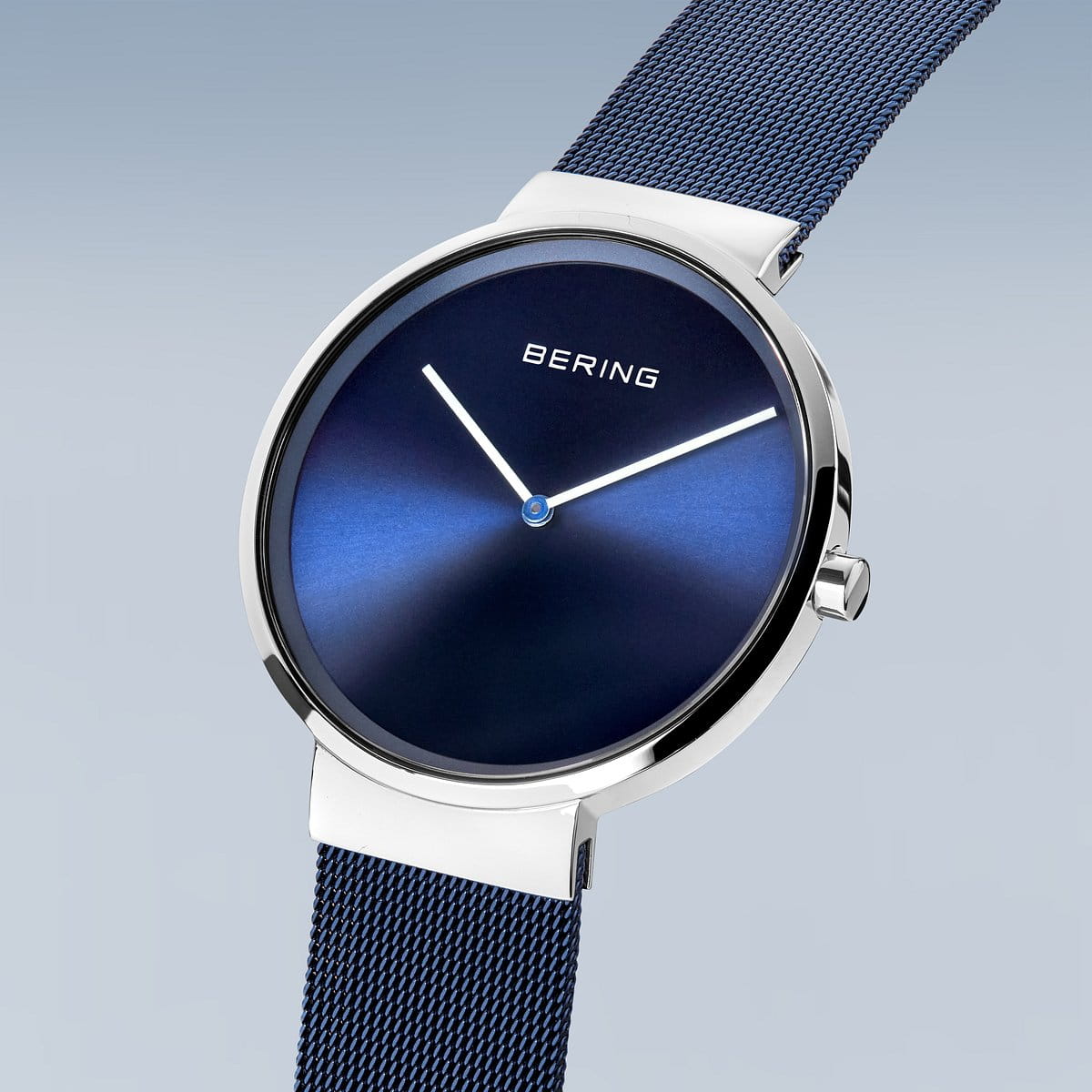 Bering Analog Blue & Milanese Men's Watch 14539 307
