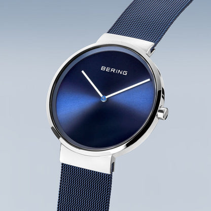 Bering Analog Blue & Milanese Men's Watch 14539 307