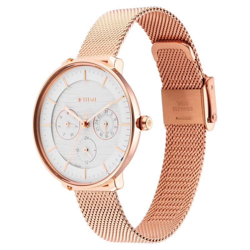 Womens's Svelte Silver: Multi-Function Watch Metal Strap NS2651WM02