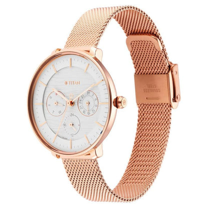 Womens's Svelte Silver: Multi-Function Watch Metal Strap NS2651WM02