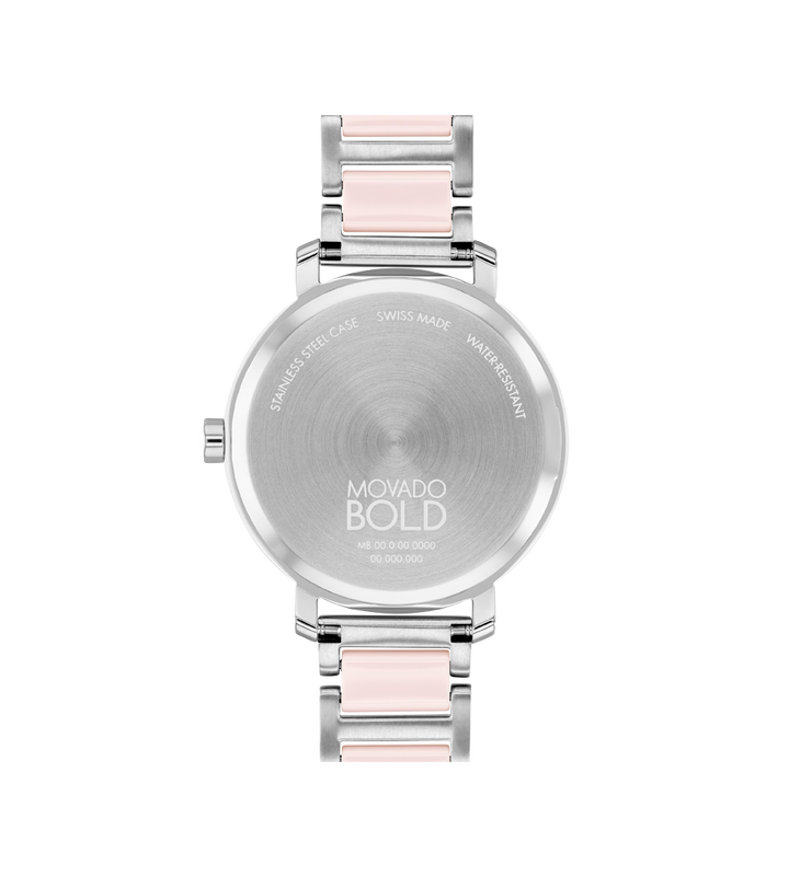 Movado BOLD Evolution 2.0 Pink Ceramic Inserts Women's 3601236