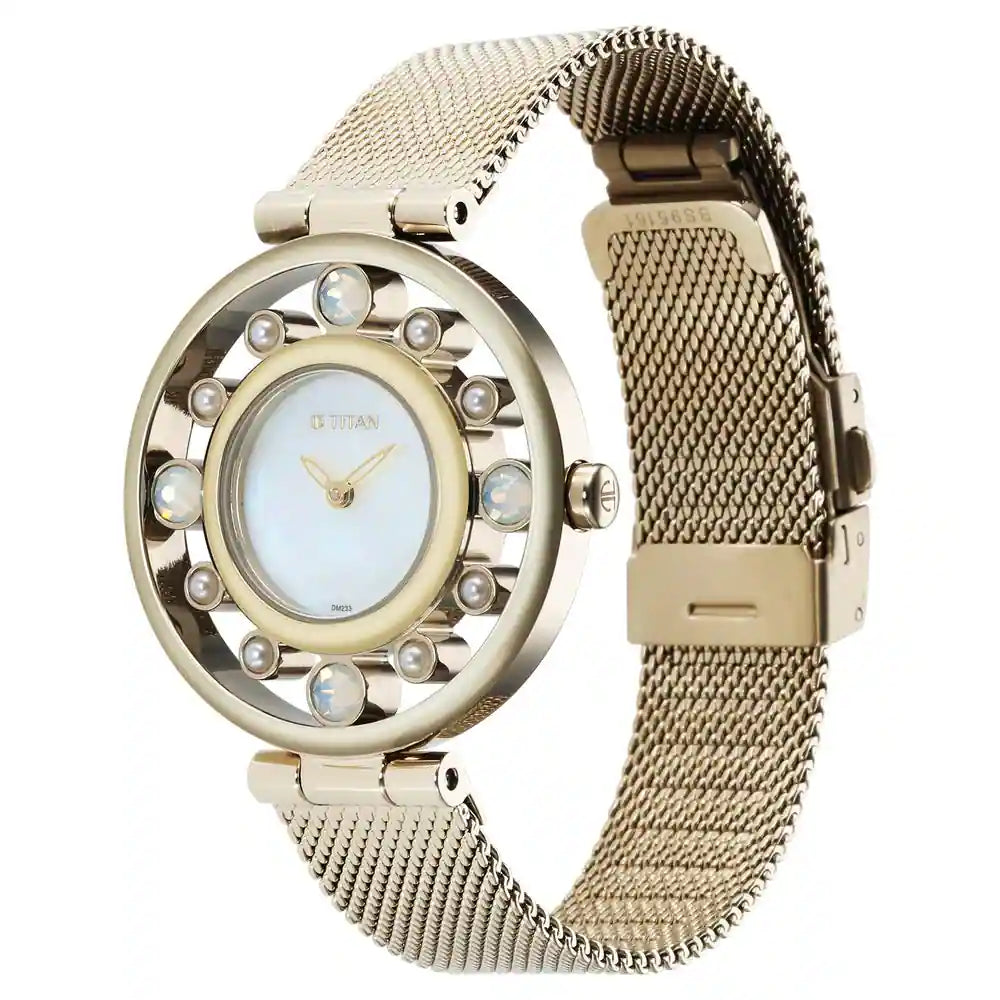 Analog Mother Of Pearl &  Women's Watch NR95161YM01