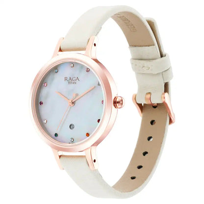 Analog Mother Of Pearl &  Women's Watch NP2666WL03