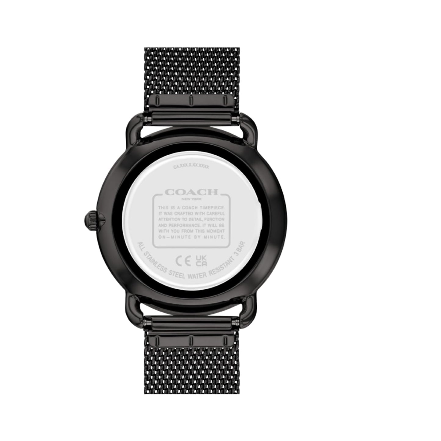 Coach Elliot Qtz Basic Black Round Dial Women's Watch|Ionic Plated Black Steel Material|Black Color Band - 14504340