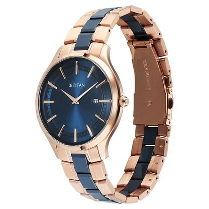 Analog Blue & Stainless Steel Men' 90142KD03