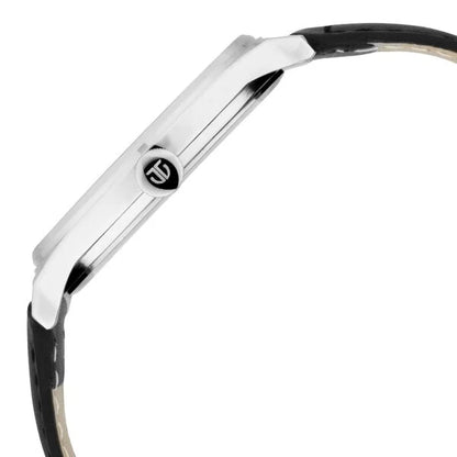 Men's Minimalist Zen Watch: Sleek Leather Strap with Contrast Hands