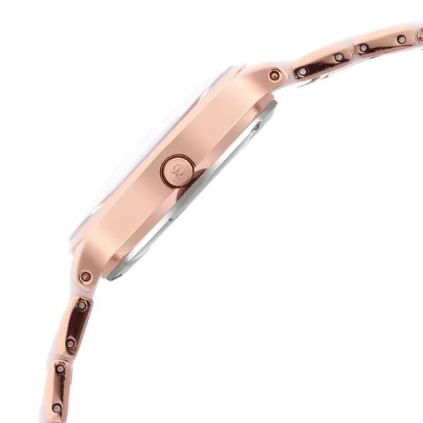 Quartz Analog with Date Mother of Pearl Dial Stainless Steel & Ceramic Strap Watch for Women