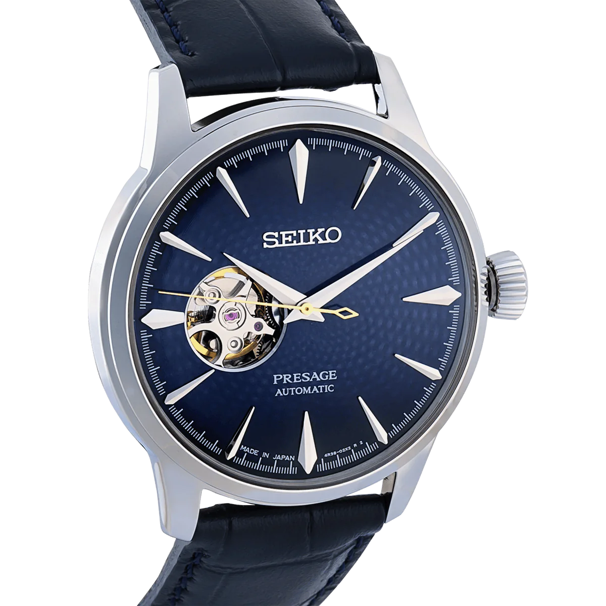 Seiko Analog Blue & Leather Men's Watch SSA405J1