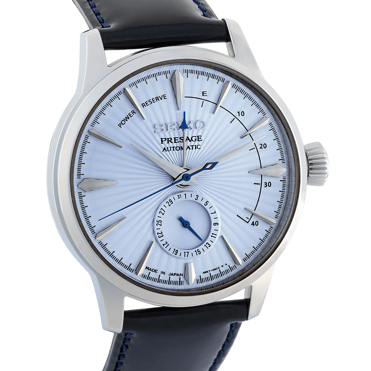 Seiko Analog Blue & Leather Men's Watch SSA343J1