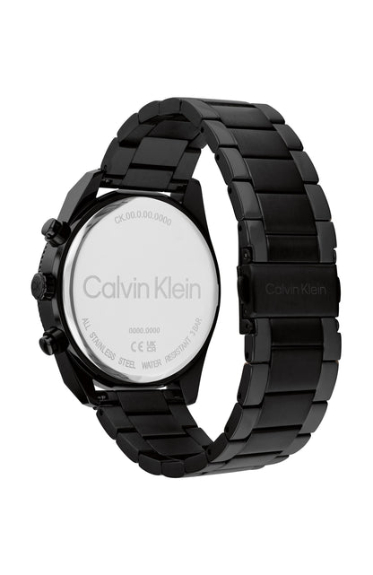 Impact Men's Black Chronograph Stainless Steel Watch 25200359