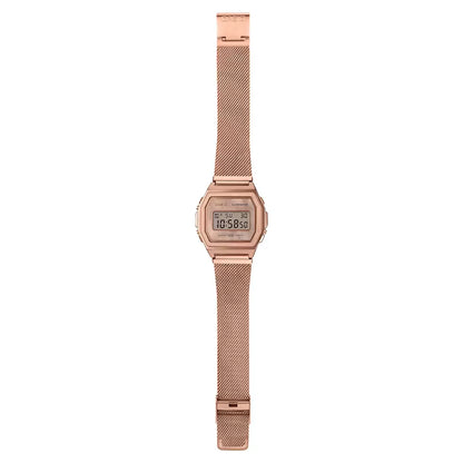 Casio Digital Rose Gold & Stainless Steel Unisex Watch D196