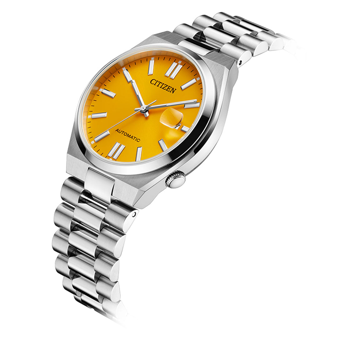 Citizen Analog Yellow & Stainless Steel Men's Watch NJ0150 81Z
