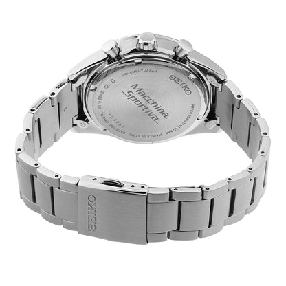 Seiko Chronograph Blue & Stainless Steel Men's Watch SSC801P1