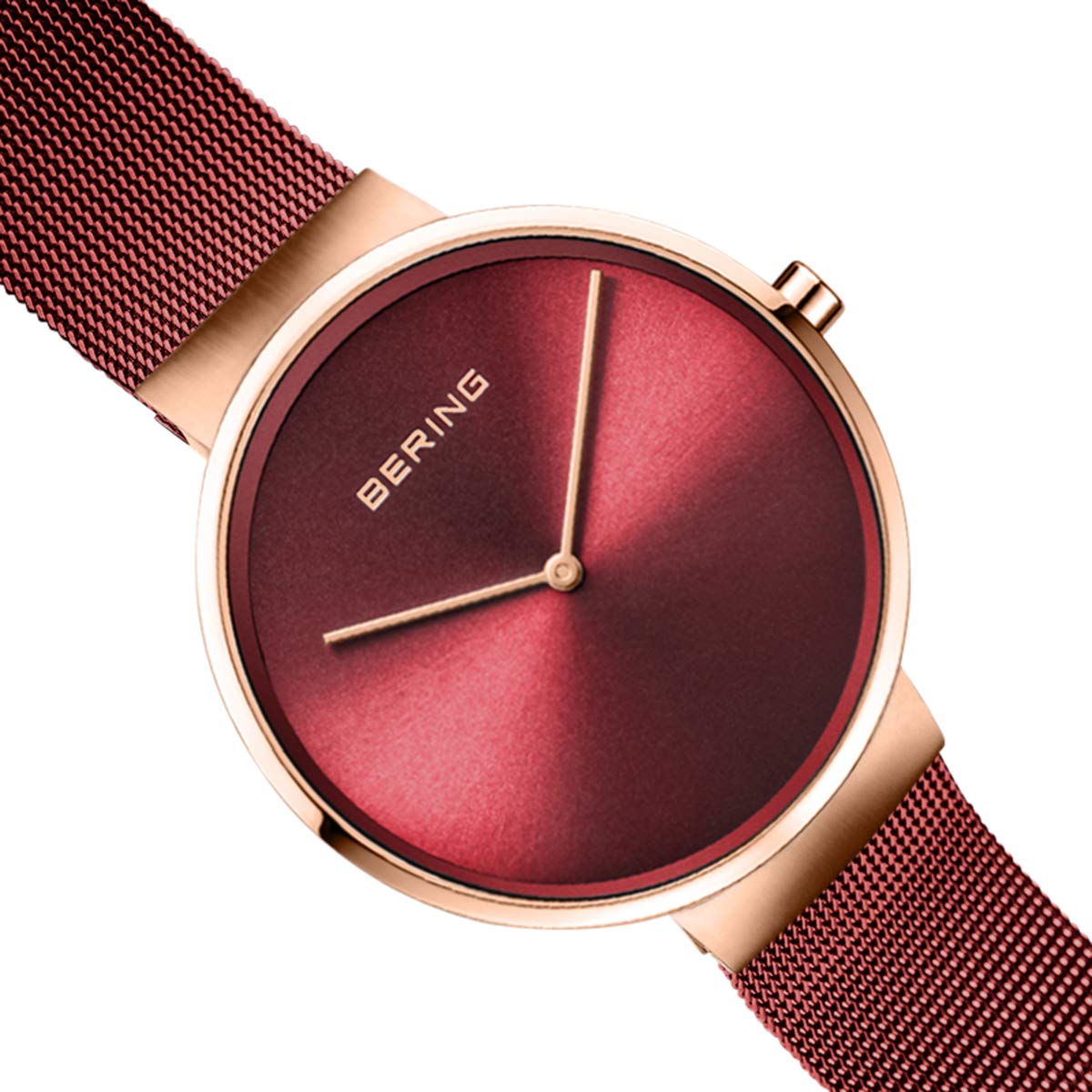 Bering Analog Red & Milanese Women's Watch 14531 363