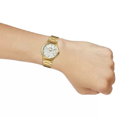 CASIO Chronograph White & Stainless Steel Women's Watch A1915