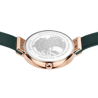 Bering Analog Green & Milanese Women's Watch 12034 868