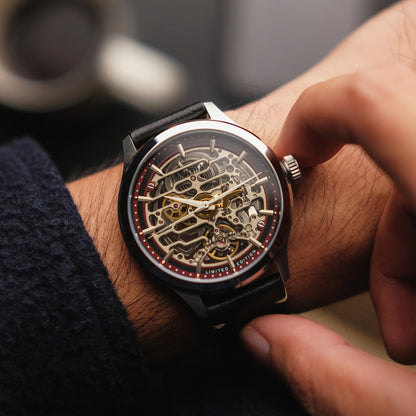 Earnshaw  Red & Leather Men's Watch ES 8229 03