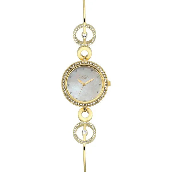 Raga Mother of Pearl Dial Women Watch With Metal Strap