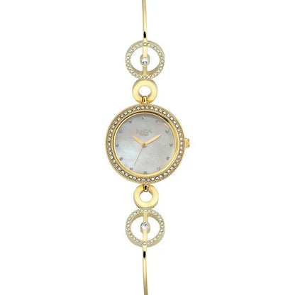 Raga Mother of Pearl Dial Women Watch With Metal Strap