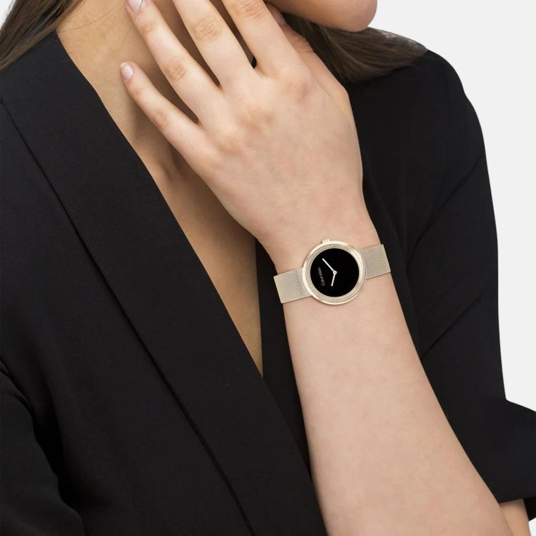 CALVIN KLEIN Analog Black & Stainless Steel Women's Watch 25200151