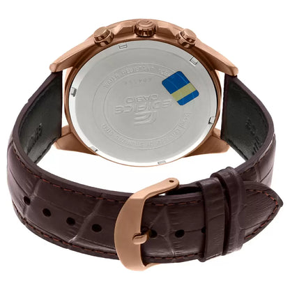 Casio Analog Blue & Leather Men's Watch EX358