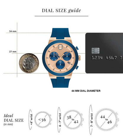 Movado  Rose Gold & Silicone Men's Watch 3601139