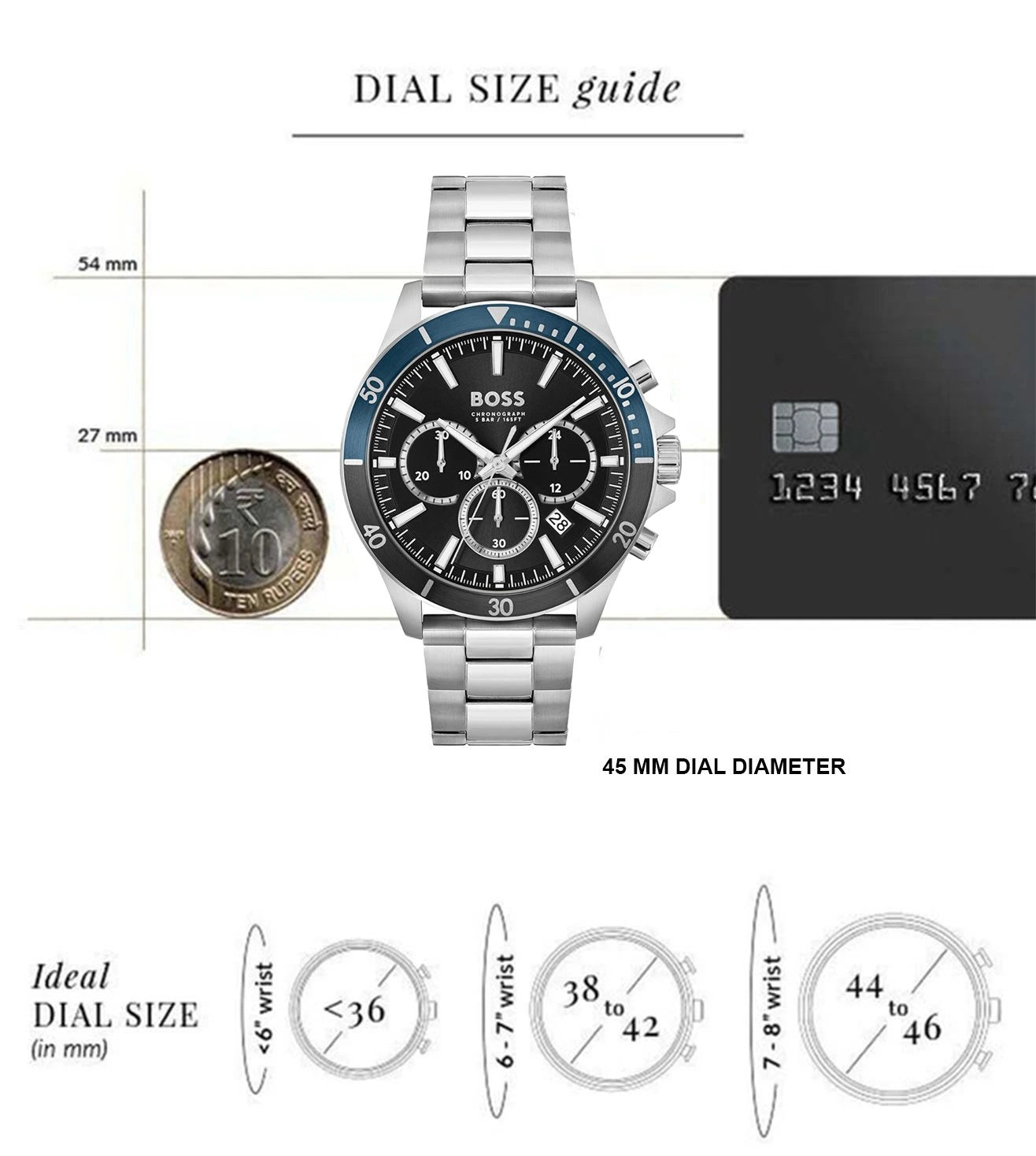 Hugo Boss Analog Black & Stainless Steel Men's Watch 1514101