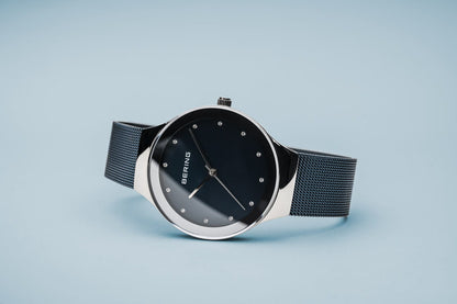 Bering Analog Blue & Milanese Women's Watch 12934 307