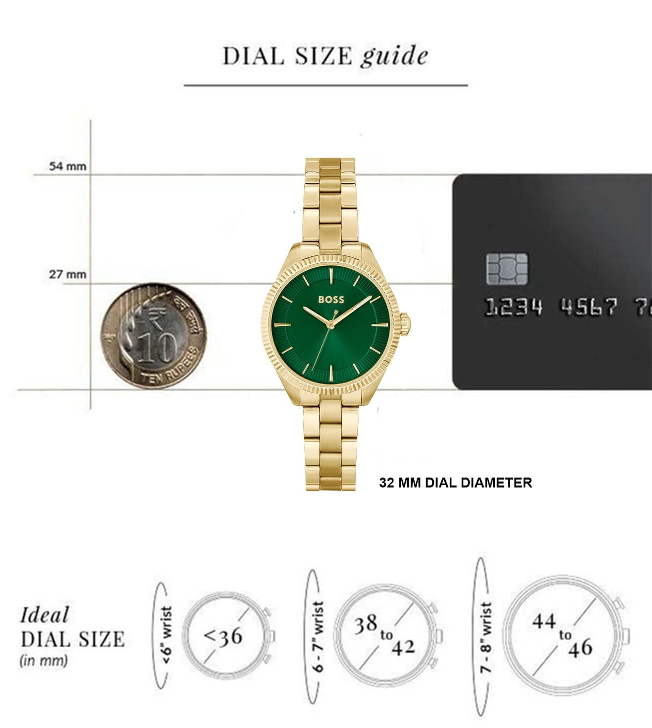 Hugo Boss Analog Green & Stainless Steel Women's Watch 1502729